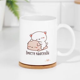 Кружка Вместе навсегда котики, 320 мл - Дарим Красиво фото 2