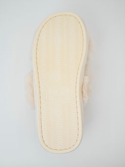 Тапочки домашние Indefini полиэстер кремовый  фото 5