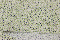 Импорт. хлопок Россыпь синих мелких цветочков на св.бежево-оливковом, ВИД2, ш.1.5м, хл-100% - Купава фото 5