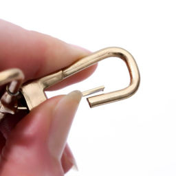 Карабин металлический, 50×45 мм / 38×3 мм, 5 шт., цвет золотой