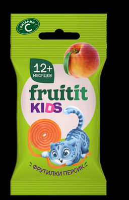 Цена за 10шт FRUIT IT KIDS Пастилки Фрутилки Персик 1/15 (30) 12+