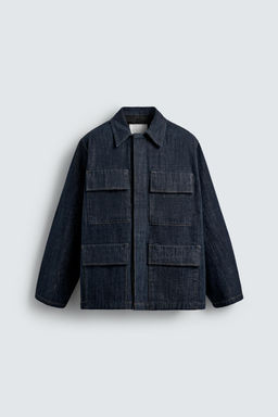 RELAXED FIT DENIM JACKET WITH POCKETS - Zara фото 8