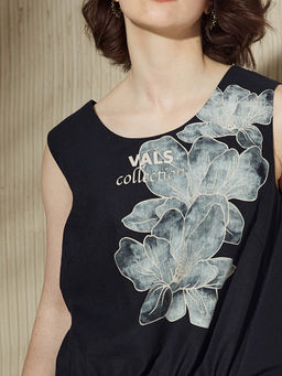 Блуза с принтом Vals 70% лен, 30% хлопок  фото 2