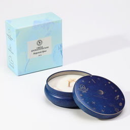 Ароматическая свеча в банке «Морской бриз», из соевого воска с сухоцветом, 3×8.5 см, 110 г