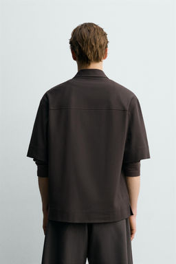 POLO T?CNICO CREMALLERA / Chocolate - Zara фото 3