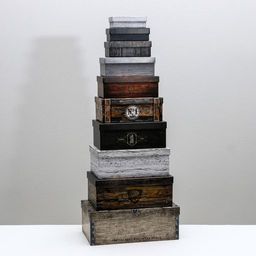 Набор подарочных коробок 10 в 1 Ящики, 12 7 4 - 32.5 20 12.5 см - Дарите счастье фото 14