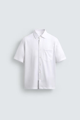 CAMISA REGULAR FIT ESTRUCTURA / Blanco - Zara фото 7