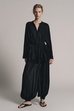 CAMISA CINTUR?N ZW COLLECTION / Negro