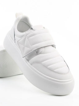 03-YH462-1 WHITE Полуботинки спортивные демисезонные женские (натуральная кожа)