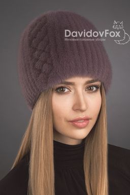 Шапка Сноп норка орнамент клевер