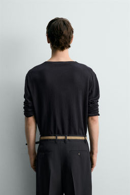 JERSEY LIGERO ALGOD?N - LINO LIMITED EDITION / Marino - Zara фото 3