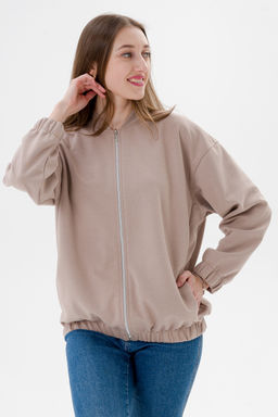 Бомбер из коттон фита какао макси - Амадэль фото 11