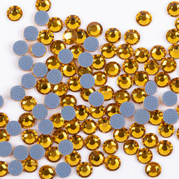 Страз клеевой "Zlatka" RS/144 SS12 3 - 3.2 мм акрил 1 x 144 шт в пакете с еврослотом 008 т.желтый (topaz)