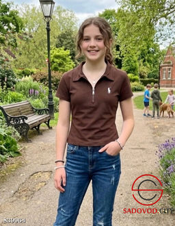 Футболка поло на полузамке