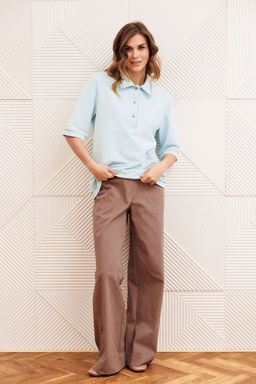 Костюм Gizart 5383 голубой, капучино  фото 3