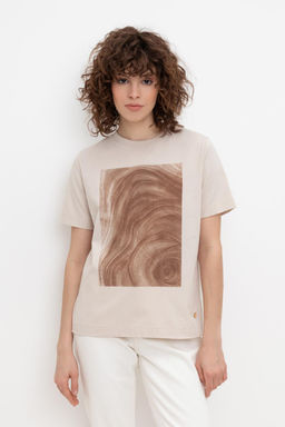 Футболка Very Neat ЕВТ 3225 из гребенного хлопка бежевая