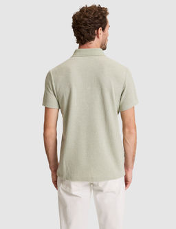 Haki Slim Fit _rme Dokulu Polo Yaka Ti__rt