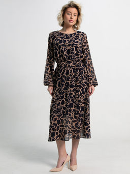 Платье Идиллия (сине-бежевое) П15379-16М