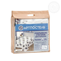 Стеганое покрывало Енотики (поплин) 150х215/1 шт. Стеганые (ПОПЛИН)