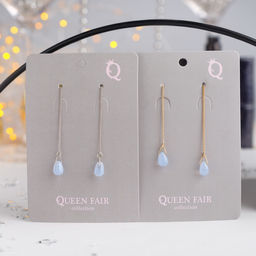 Серьги висячие со стразами Цепочки льдинка, цвет МИКС, 9см - Queen fair фото 2