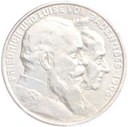 2 марки 1906 года Германия (Баден) 50 лет свадьбе Фридриха I и Луизы Прусской
