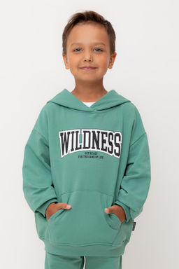 Crockid _ КР 302740/малахитово-зеленый к560 джемпер (худи) для мал