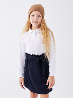 Polo Yaka Basic Uzun Kollu K?z ?ocuk Ti??rt 2li