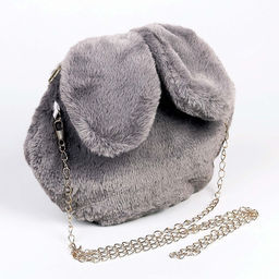 Сумка детская «Зайчик», 20×20 см, серая