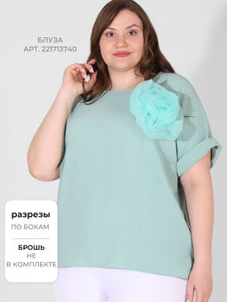 Брошь-цветок цвета шампань большая - Almond фото 5