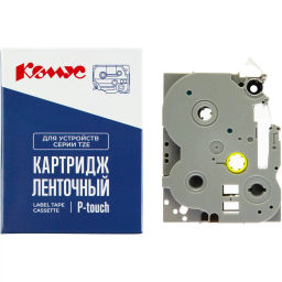 Картридж Комус TZE-335(Brother TZE-335 белый на черном ,12мм/8м)