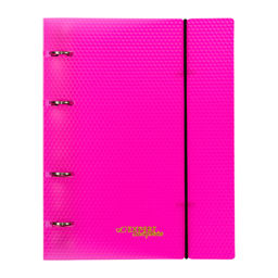 Expert Complete PRISMA NEON Папка-обложка для сменного тетрадного блока на 4 кольцах A5+ 700 мкм 20 мм эффект 3D 1 шт. d - 20 мм розовый EC21140013