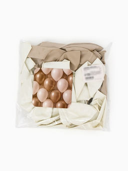 Воздушные шары латексные 12", цвет белый и песочный, набор 30 штук