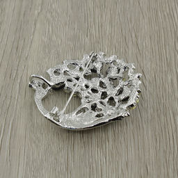 Брошь- кулон "Павлин" гелиотис