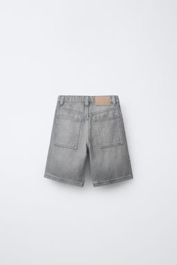 BERMUDA DENIM RELAXED BAGGY / Gris - Zara фото 2