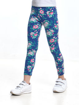 Бриджи (лосины) UD 4964 голубой/розы