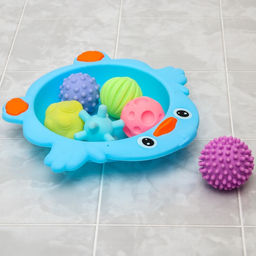 Развивающие тактильные мячики «Цыпленок тазик», в наборе 6 шт., с пищалкой, МИКС