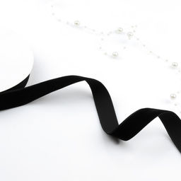 Лента бархатная, 20 мм, 181 м, чёрная №03