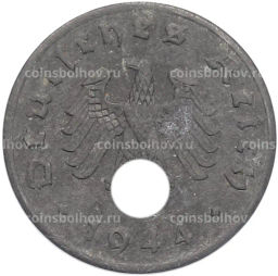 Монета 1 рейхспфенниг 1944 года A Германия