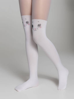 CONTE Колготки с имитацией гольфинов CAT bianco