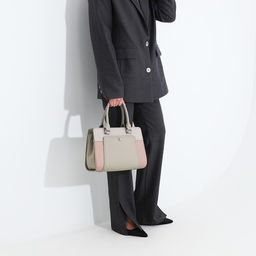 Сумка тоут на молнии, наружный карман, длинный ремень, цвет бежевый - Simaland фото 8