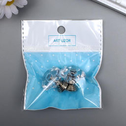 Ручка для шкатулки металл Кристалл серебро набор 2 шт 2,2х2,2 см - Арт узор фото 3