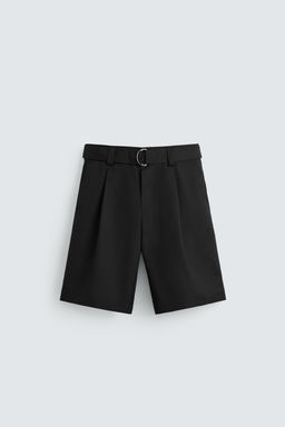 BELTED WIDE-LEG BERMUDA SHORTS - Zara фото 15
