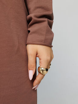 Женское платье с рукавом реглан из футера 2-х нитки какао ВП-11 (02)