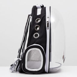 Рюкзак для переноски животных прозрачный, 31 х 28 х 42 см, чёрный - Пижон фото 2