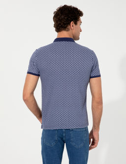 Темно-синяя футболка с воротником-поло - Cacharel фото 5