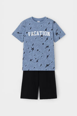 К 1644/быстрее ветра,темный черный пижама для мал