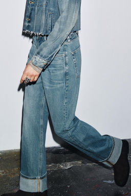 ZW COLLECTION BAGGY MID-WAIST JEANS