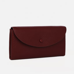 Кошелёк на кнопке, цвет бордовый