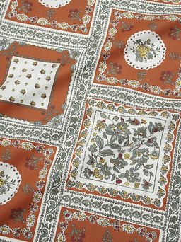 Сатин Асмина цв.т.оранжево-коричневый, ш.1.6м, хлопок-100%, 110гр/м.кв - Купава фото 3