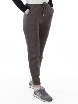 MD54 DK. GRAY Брюки спортивные утепленные женские (85% хлопок, 10% полиэстер, 5% спандекс)